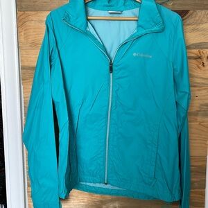 Columbia Ladies' Wind Breaker Long Sleeve Hooded Zip‎ Up Large Jacket